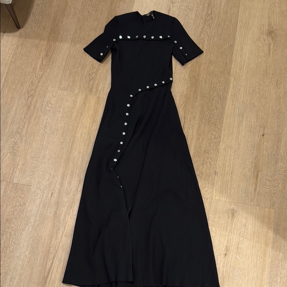 Maje knit max Dress with metal Accents